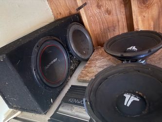 Speaker box, with untested amp and speakers