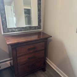 Wood Nightstand/ Dresser 