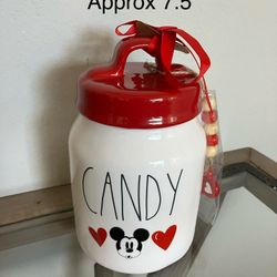 Rae Dunn Mickey Valentine Candy Jar  