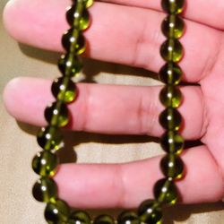 Genuine Moldavite Bracelet with Sterling Silver