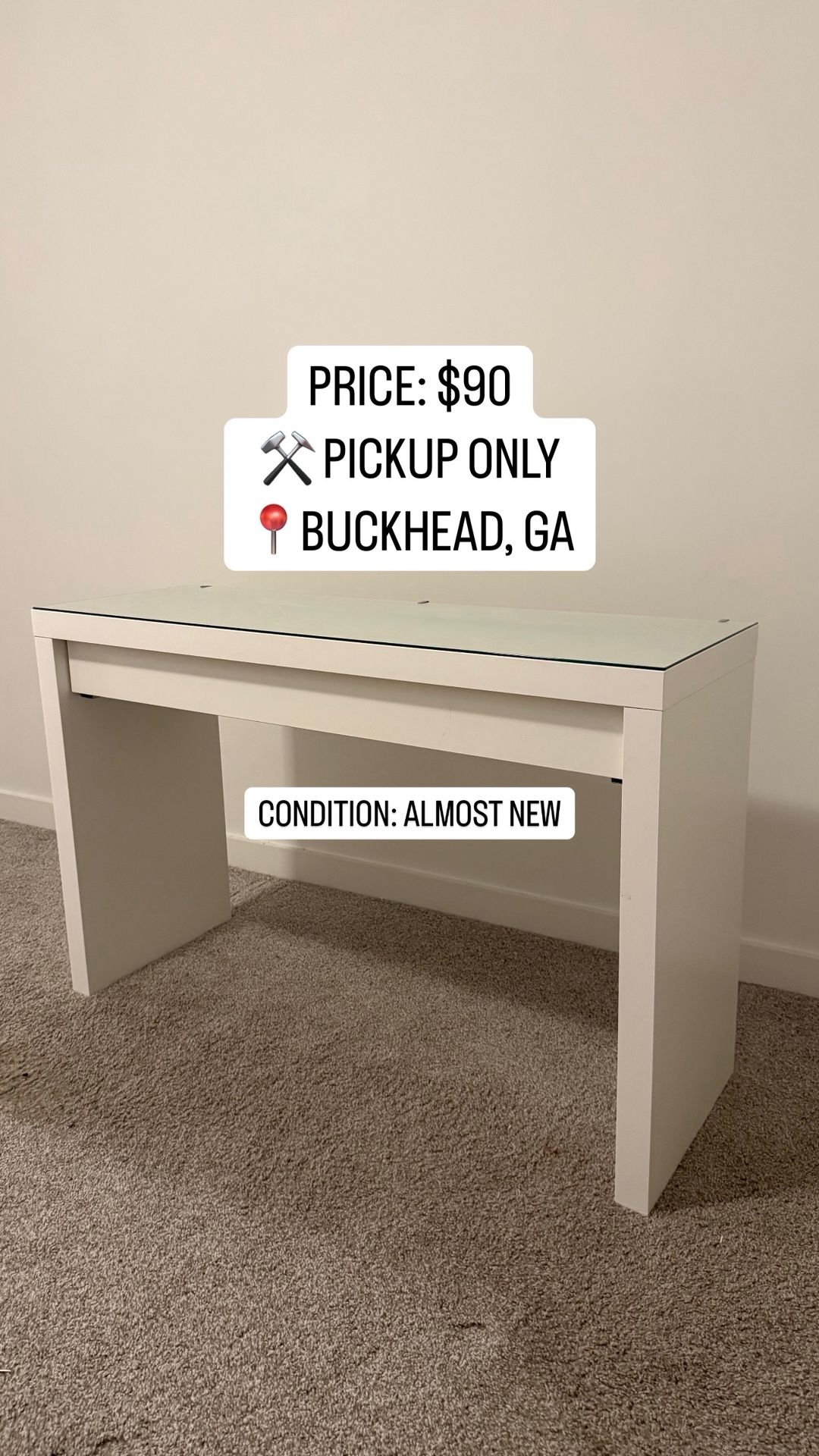 IKEA MALM DRESSING TABLE $90