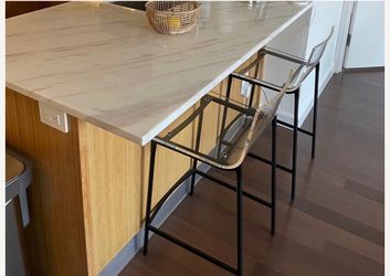CB2 Chiaro Clear Acrylic Counter Stools