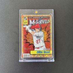 2022 Donruss Mike Trout Marvels #/999 M-1 Los Angeles Angels