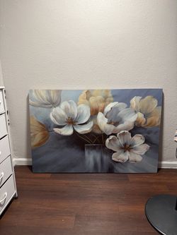 Large Floral Canvas Wall Art Painting