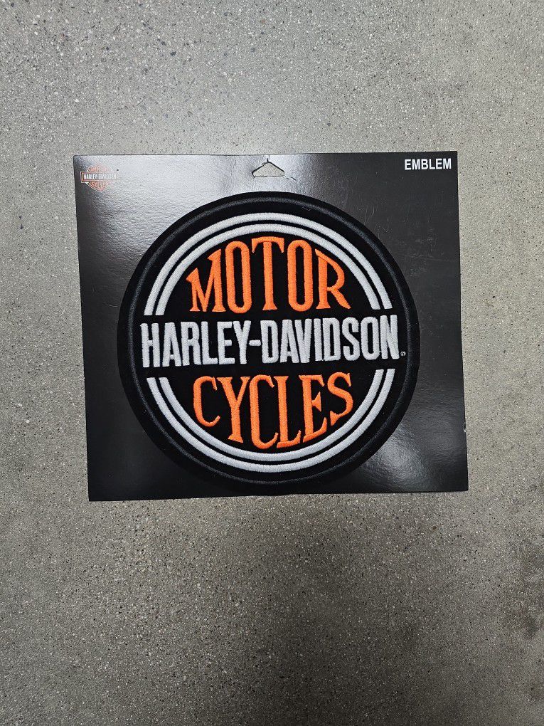 Harley Davidson Emblem SEW ON Patch, 8 Inch 