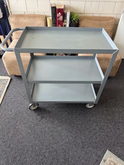 Uline Welded Steel Cart Steel Roller Cart with shelves 32"x18"x35"