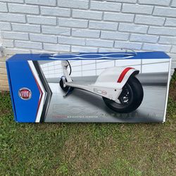 FIAT Folding Electric Scooter – 350W, 15MPH 3 Speeds, 15-20 Mile Battery Range - USB Charging Port, Phone Holder, Bell, Front & Rear Lights- Bianco Wh