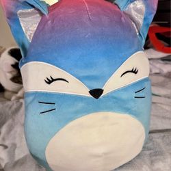 Squishmallow Rainbow Fox Backpack