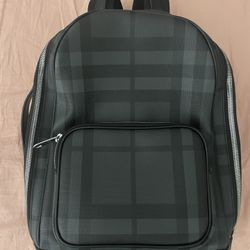 Burberry London Check Logo Rocco Backpack Charcoal