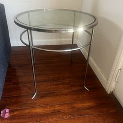 Glass display tables 