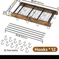 ceiling mounted pot rack