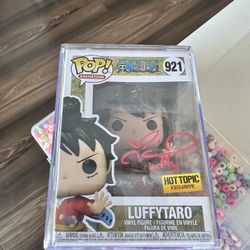 Funko Pop! One Piece Luffytaro 921 Hot Topic Exclusive Autographed PSA Certified