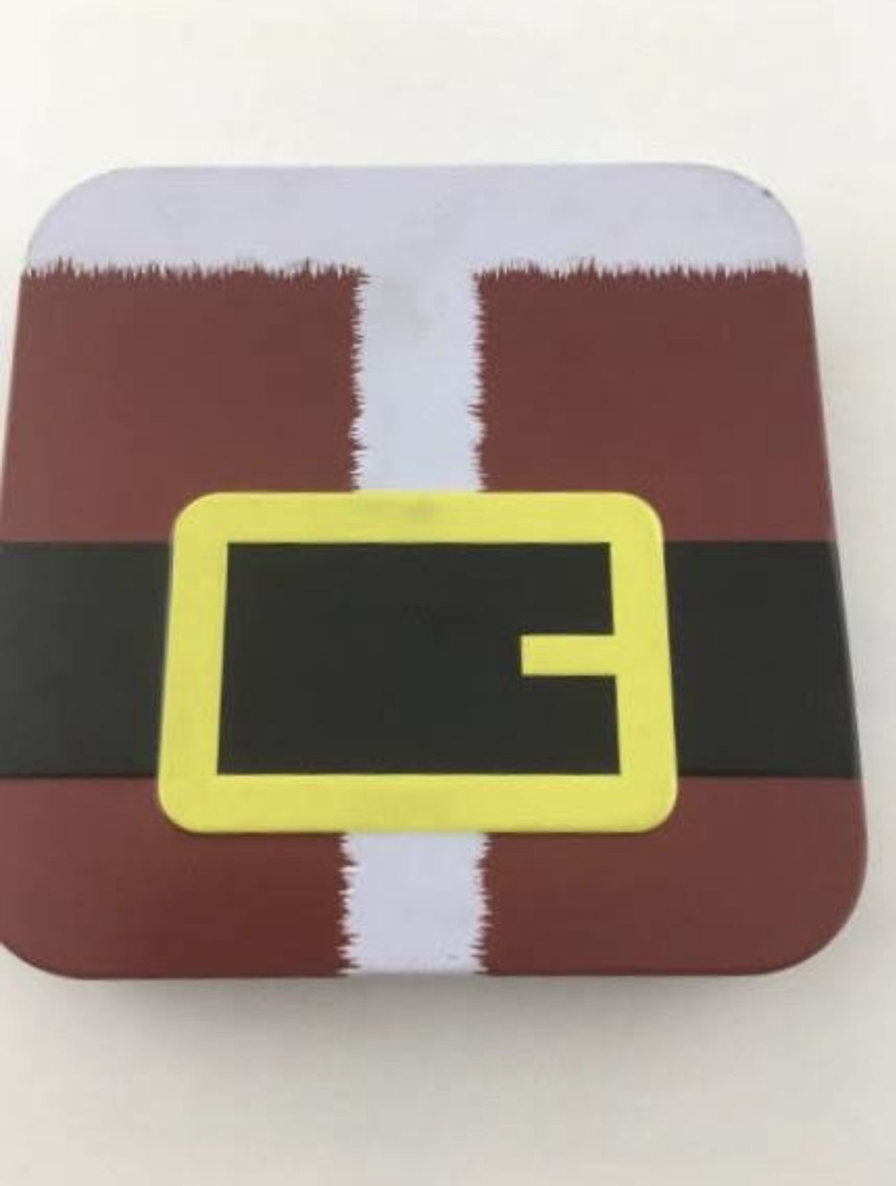 Tin Box Painted Like Santa