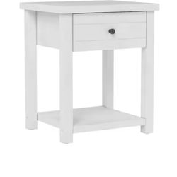 White Side Table / Night Stand  / New In Box