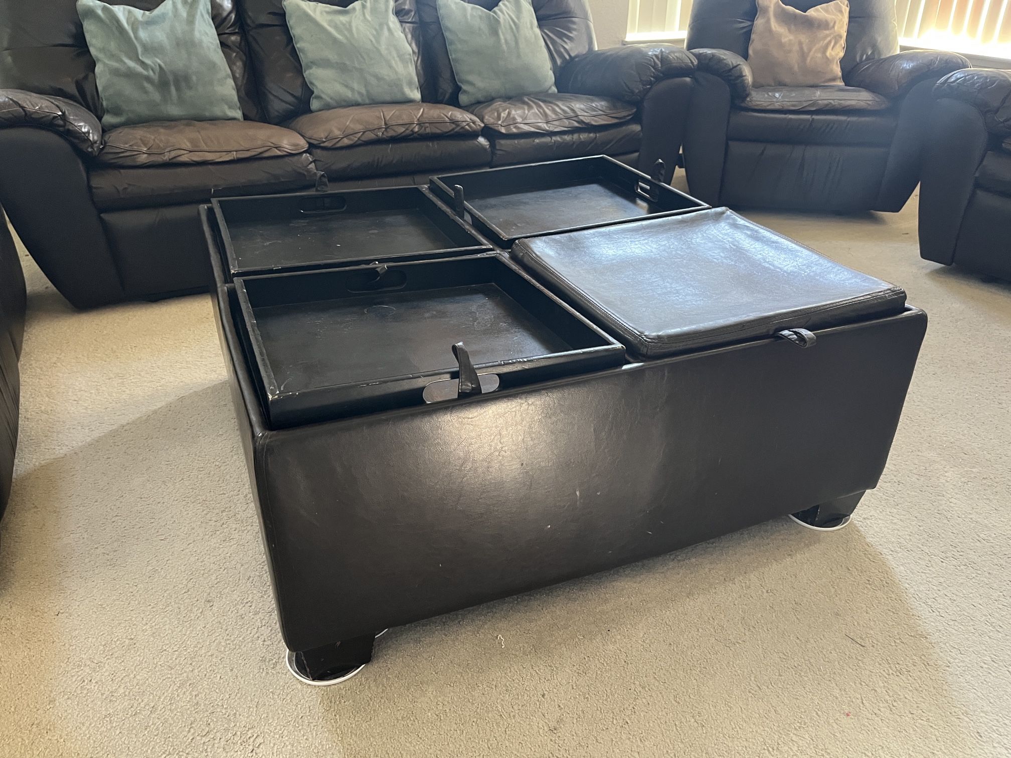 FREE - Storage Ottoman + Coffee Table