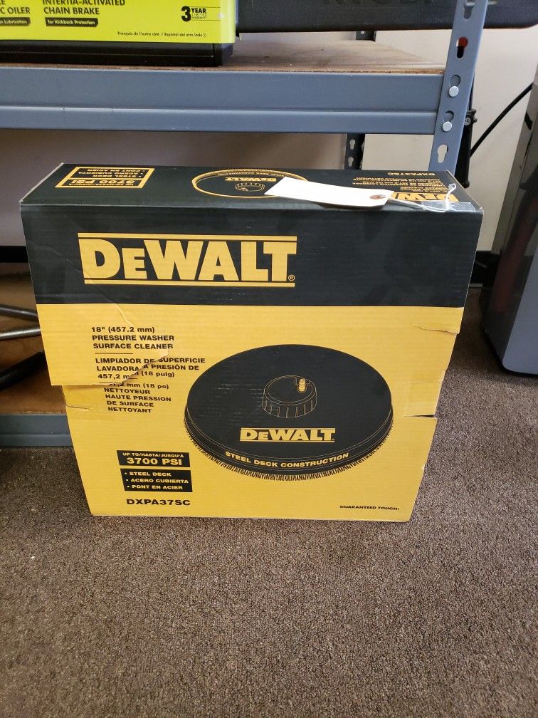NEW Dewalt 18" Pressure Washer Surface Cleaner DXPA37SC