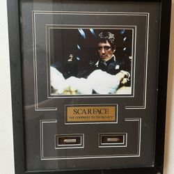 Al Pacino Scarface “Say Good Night To The Bad Guy” Framed Art With Bullets 