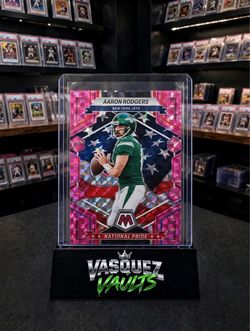 Aaron Rodgers Mosaic National Pride Pink Cracked Ice Card