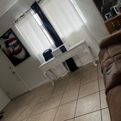 Antique White Finish Console Table 