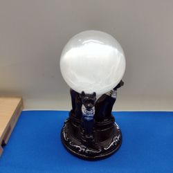 Selenite Sphere With Triple Cat Holder