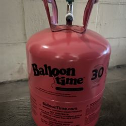 Helium Tank EMPTY Balloon Time 14.9 cu ft. Fills 50 9” balloons