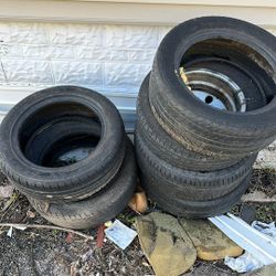 Free Tires (6 Total, 1 with Rims) – Size 14 And 16 And Mix 