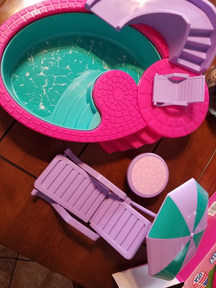 Kids pool lol dolls or barbie brand new hard plastic