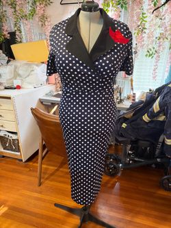 Bettie Page by Tatyana XL Pinup Rockabilly Wiggle Dress