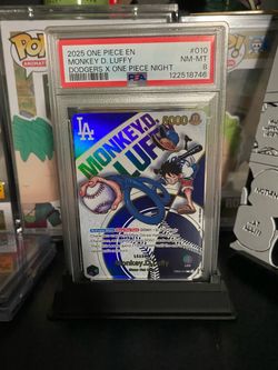 PSA 8 Monkey D. Luffy Dodgers x One Piece Night Card