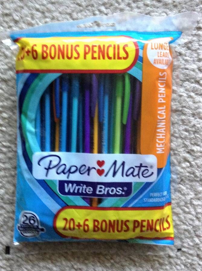 New Sealed 26 Mechanical Pencils With Erasers At Back - PaperMate