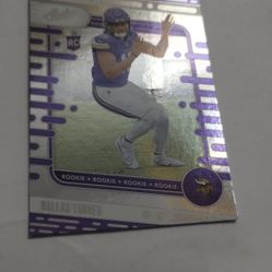 2024 Dallas Turner, Panini Absolute Rookie Card Silver And Purple # 117