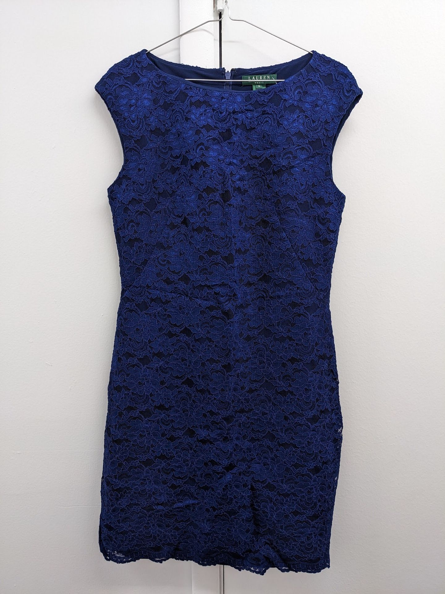 Ralph Lauren navy dress, new with tags, guest wedding dress, size 10