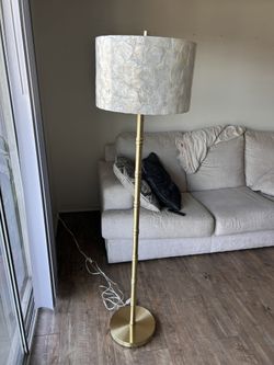 Coastal Sea Shell Lamp With Gold Base