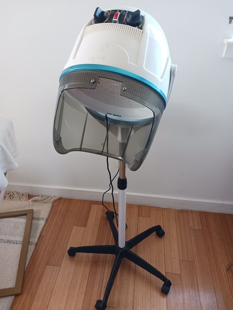 Broken Lid Portable Salon Hair Hood Dryer Stand Up 100% Working just broken plastic cover