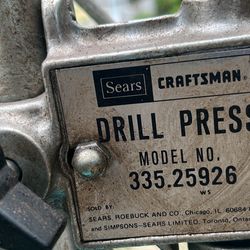 Antique Sears Craftsman Drill Press