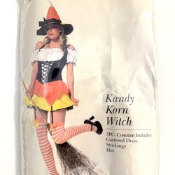 Halloween: Sexy Candy Korn Witch costume- size Medium