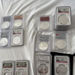 1 Oz Silver Pandas Uncirculated  PCGS/NGC