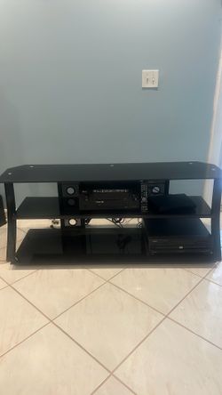 Black tv stand Etec excellent condition