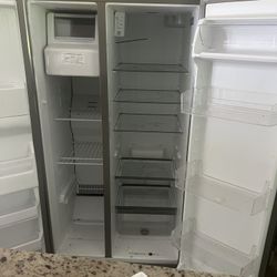 6ft stainless Steel Whirlpool Refrigerator & Freezer