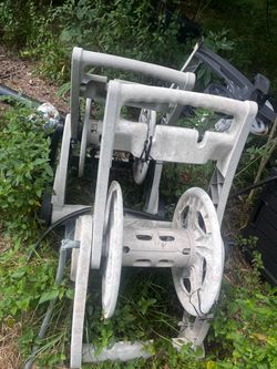 Garden Hose Reel Cart on Wheels