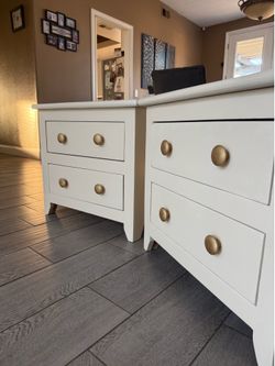 Solid Wood Beige Nightstands