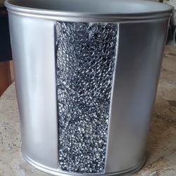 Silver Sinatra Wastebasket 