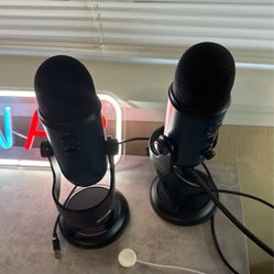 2 Blue Yeti Microphones