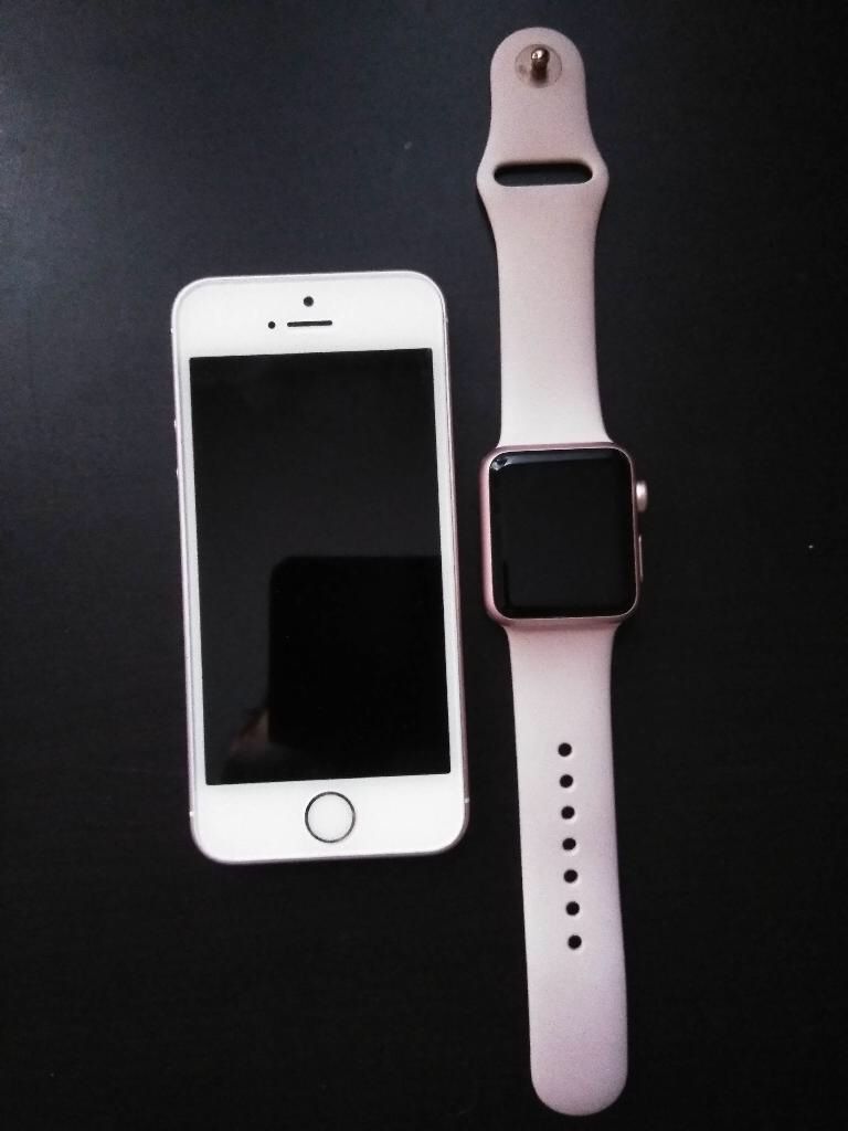 iPhone SE + Apple Watch rose gold Metro PCS