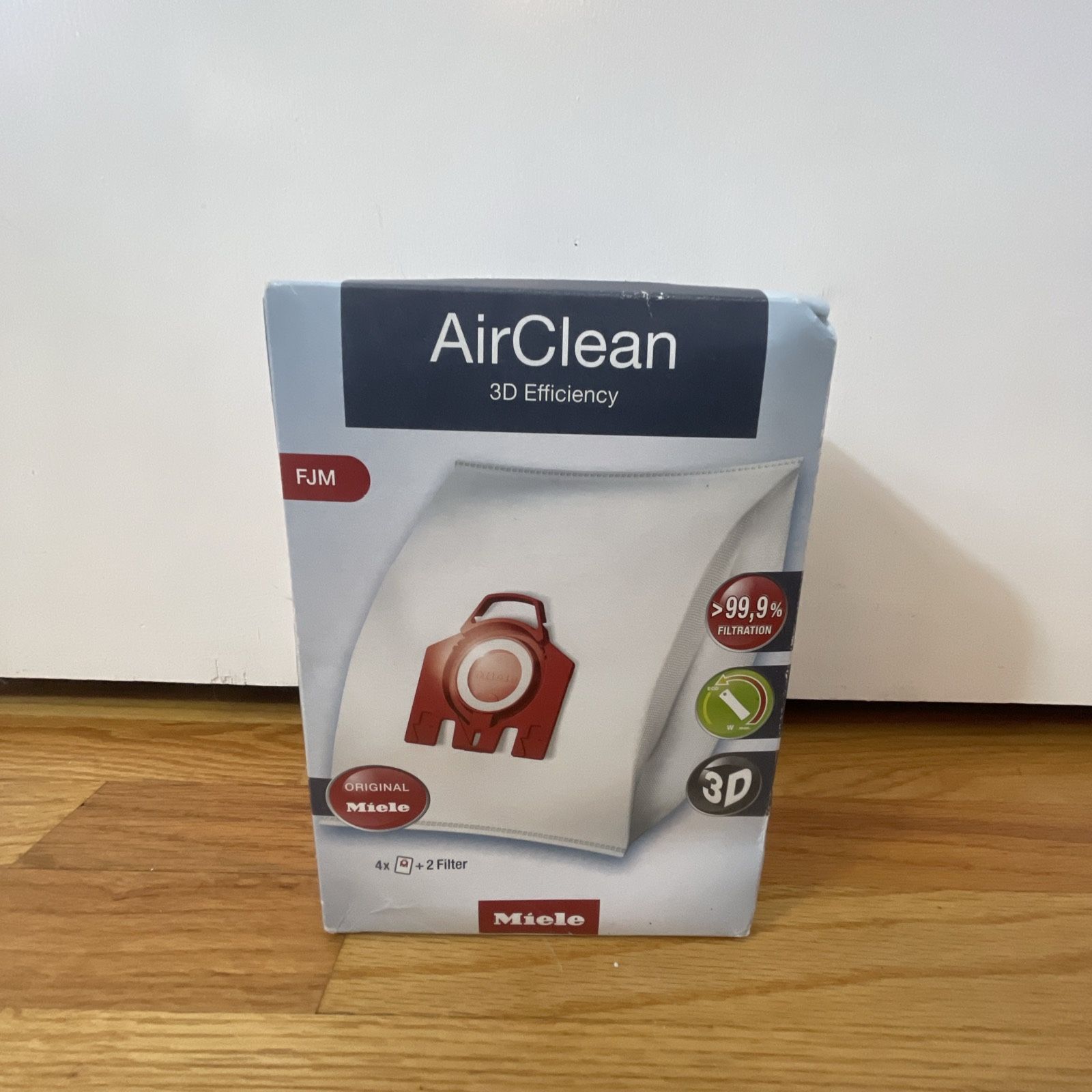 New Miele FJM Vacuum Bags 3D AirClean 4 HEPA Bags & 2 Filters Per Box