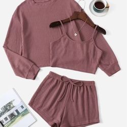 3 Piece Crop Top Set 