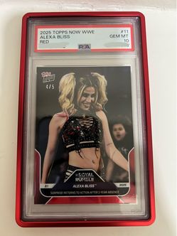 Topps Now WWE Alexa Bliss Red /5 PSA 10