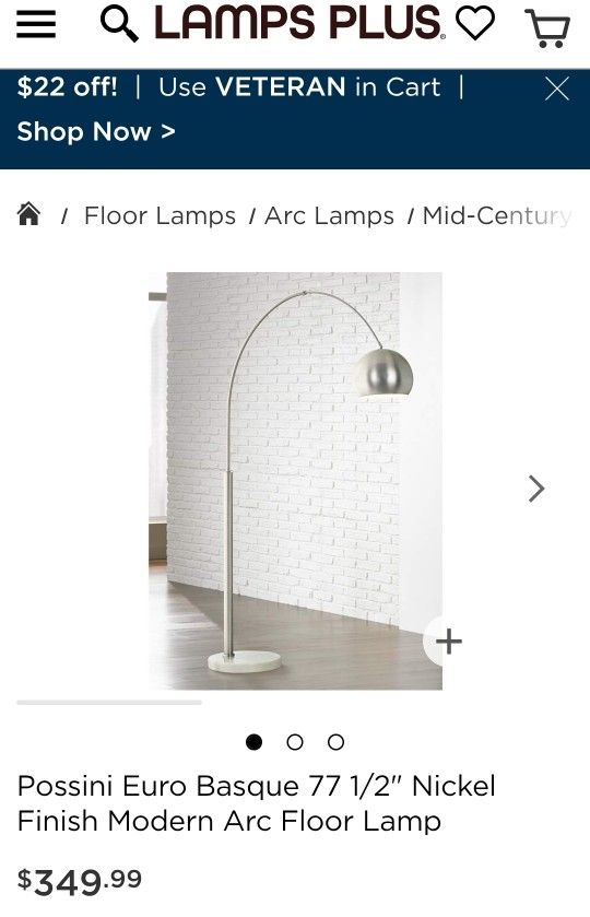 Possini Euro Basque 77 1/2" Nickel Finish Modern Arc Floor Lamp