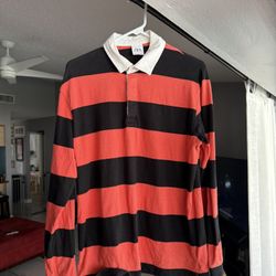 ZARA striped Rugby Polo L/s