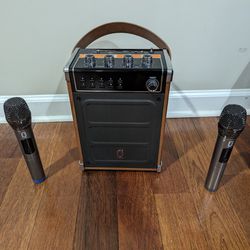 JYX karaoke machine with 2 wireless microphones and a Remote Control 